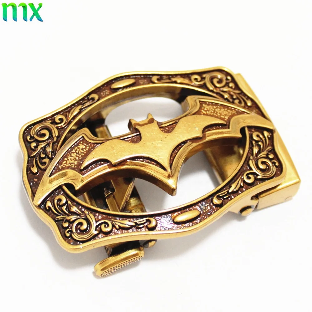 Factory direct sale custom bat shape automatic metal belt buckle