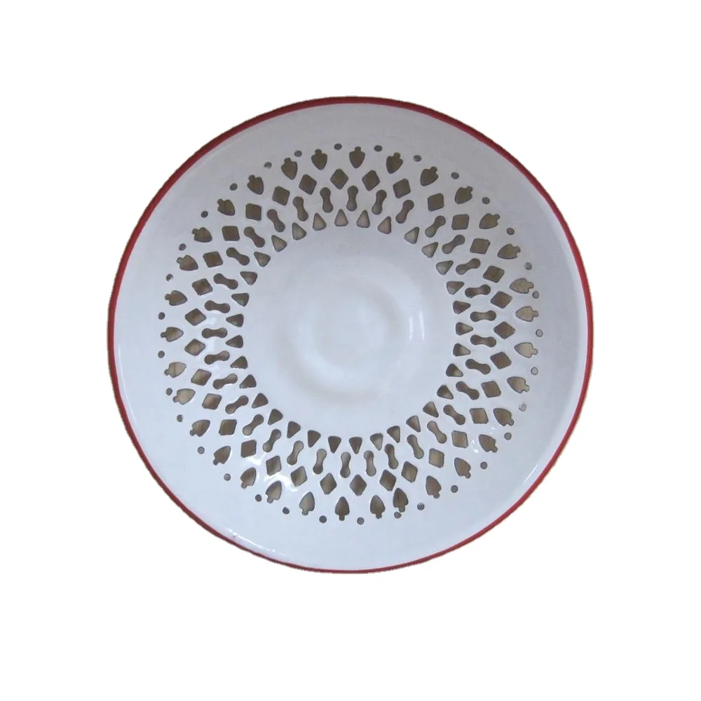 Retro Enamel Colander Kitchen Basket And Vegetable Strainer