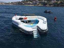 Inflatable Floating Platform Swimming Water Island Jet Ski Dock Mat DWF Material for Sale