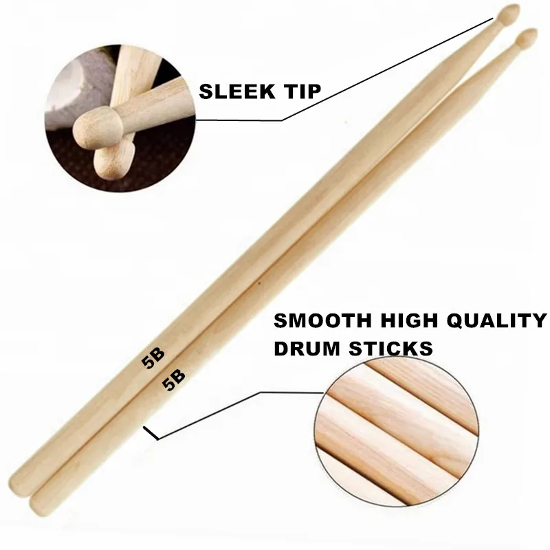7A Model Maple Glowing Drumsticks 5A Size Bagged Musical and Percussion Instruments drum sticks 7a drum stick pro mark