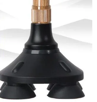 small Quad Base Folding Adjustable Walking Cane with LED Light