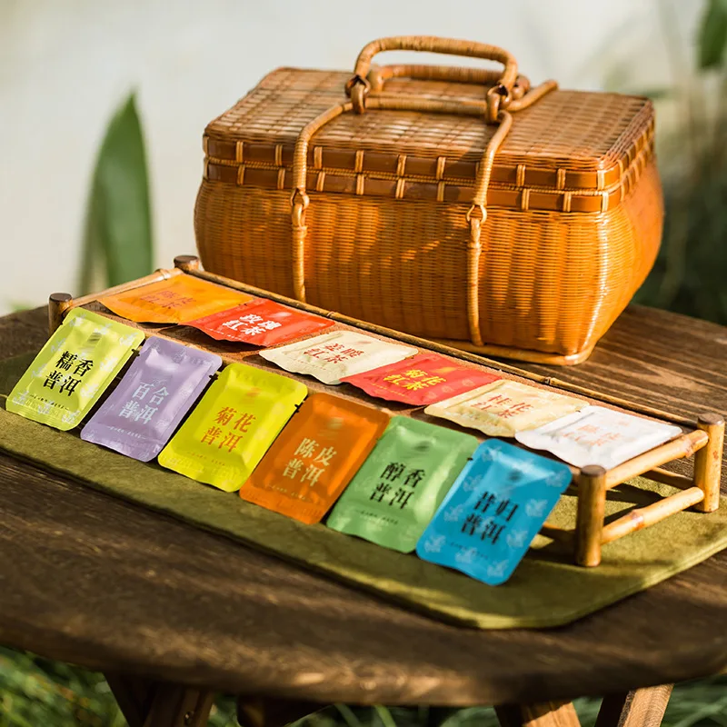 New style organic multi-flavored Yunnan black tea Pu-erh mini tea brick biscuit tea cake