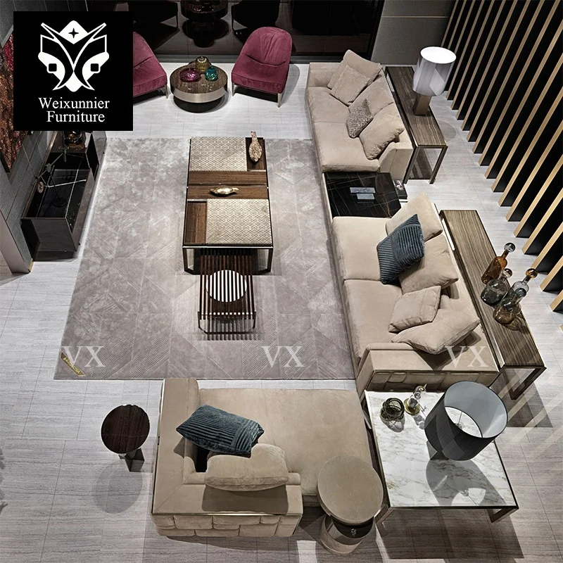 Contemporary modern leather sofa hotel lobby 1+2+3 seater sectionals couch sofa set luxury home living room three seater sofa