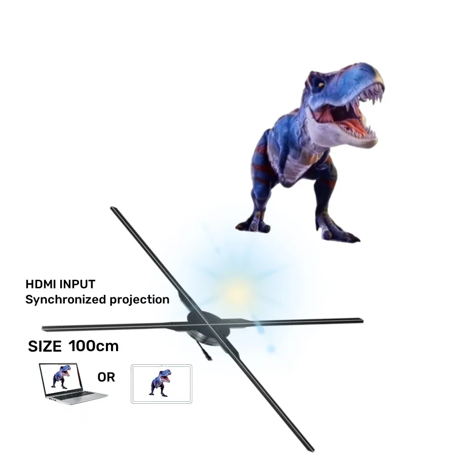Best Computer HDMI-INPUT led hologram display screen 3d hologram fan 3d hologram fan led display HDMI-synchronization