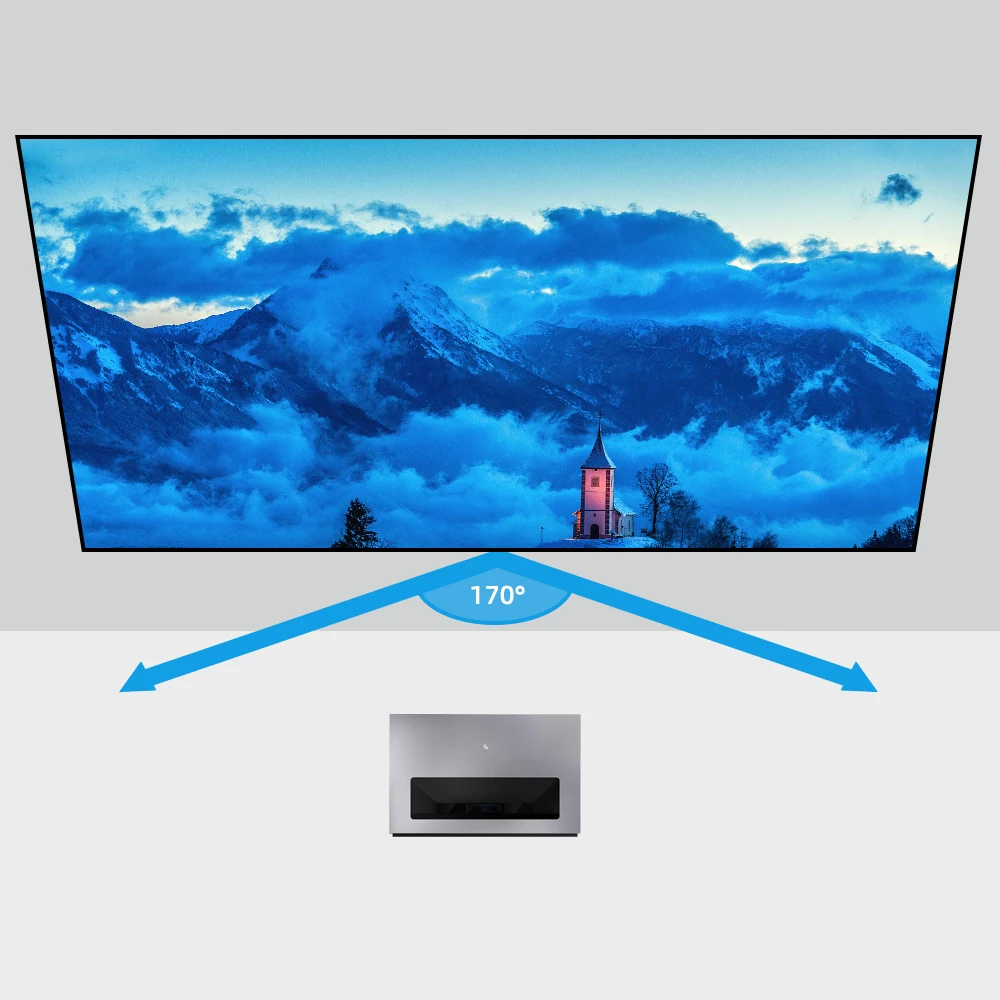 NBL 100 inch PET Crystal Alr Projector Screen Fabric for Formovie Theater 4K UST Laser Projector Screen