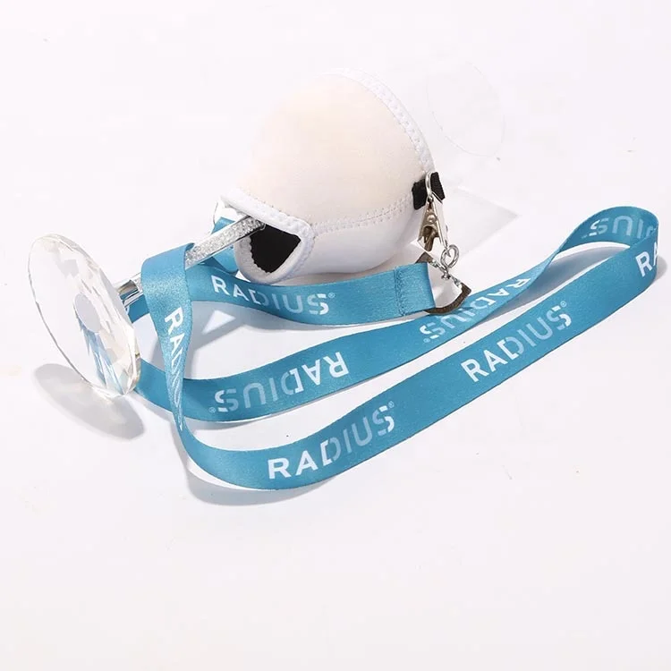 Custom sublimation printing drinks water bottle beer wine glass holder neck lanyard with neoprene cup cover sleeve