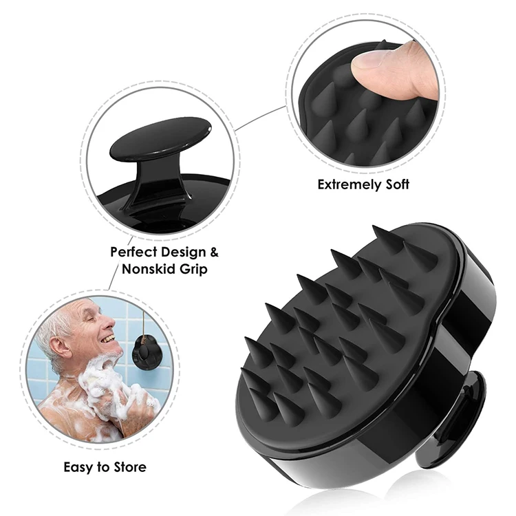 Professional Silicone Shampoo Brush Household ABS Hair Scalp Massager Shampoo Hair Brush For Hair Growth