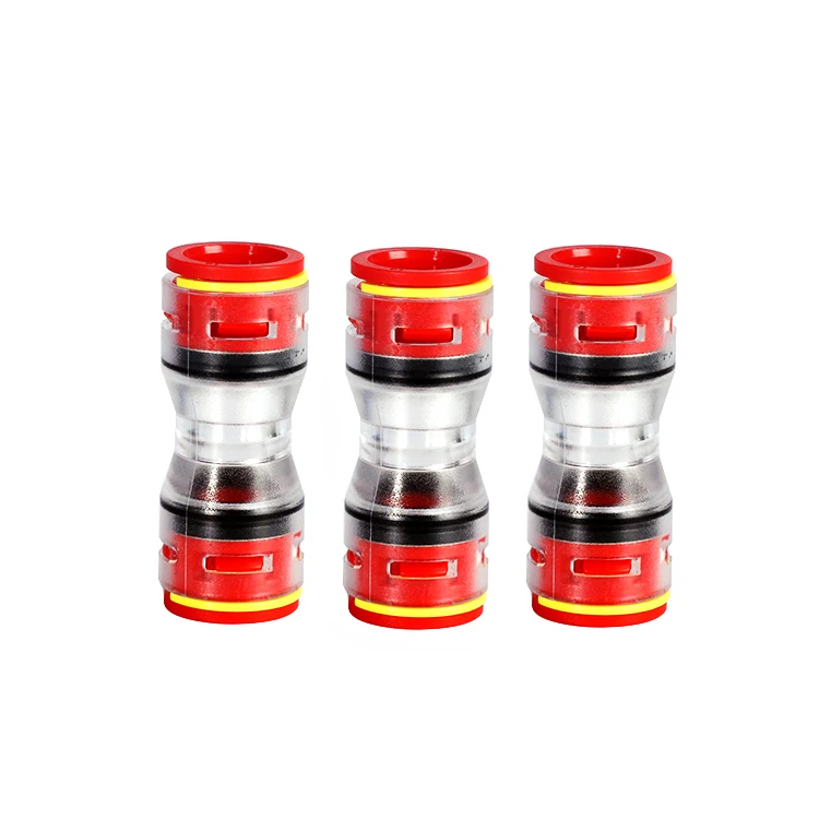 Drawing customization large order purchase Gas-Water Block Microduct Connector 6mm Duct Coupler HDPE pipe fitting