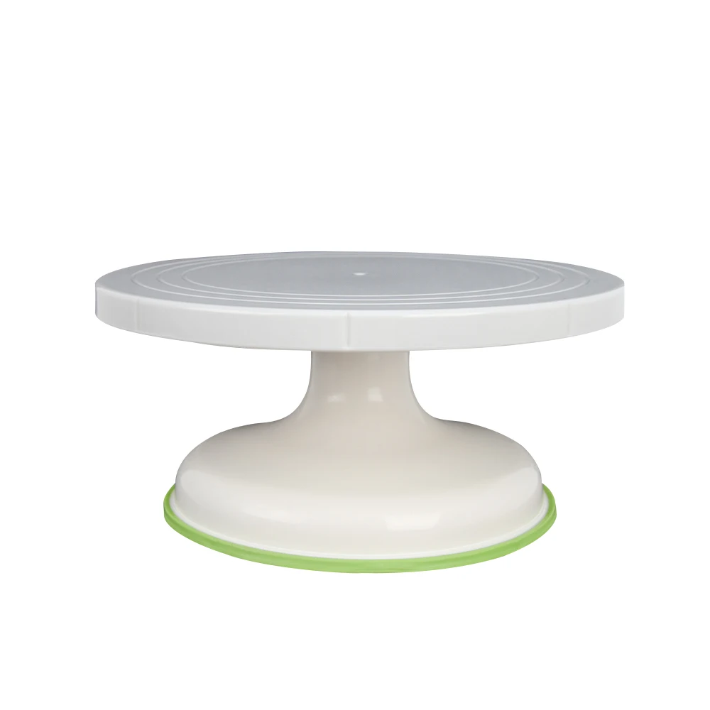 Non-slip Revolving Light and stable 28cm Round White Rotating Plate Decorating cake turntable