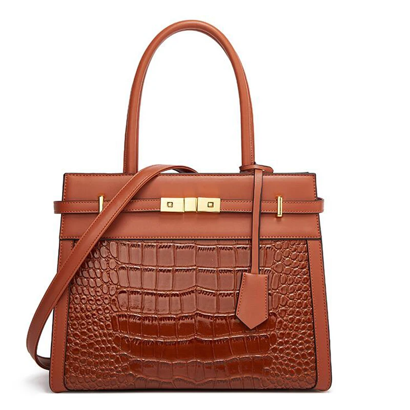 Wholesale Luxury Crocodile leather  Handbag Set alligator Tote bag women luxury handbags