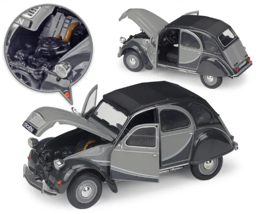 WELLY 1/24  CITROEN 2CV 6 Charleston Alloy Car Model  Collection Decoration Diecast Toy Vehicles