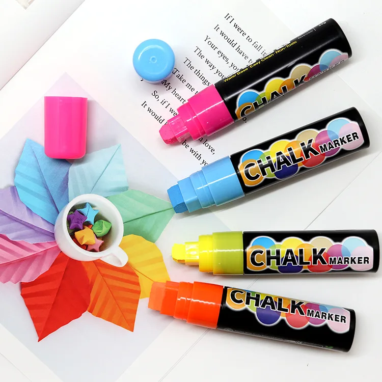 Wholesale colorful Chalk Markers Premium Liquid Chalkboard Neon Pens Erasable LED board marker set