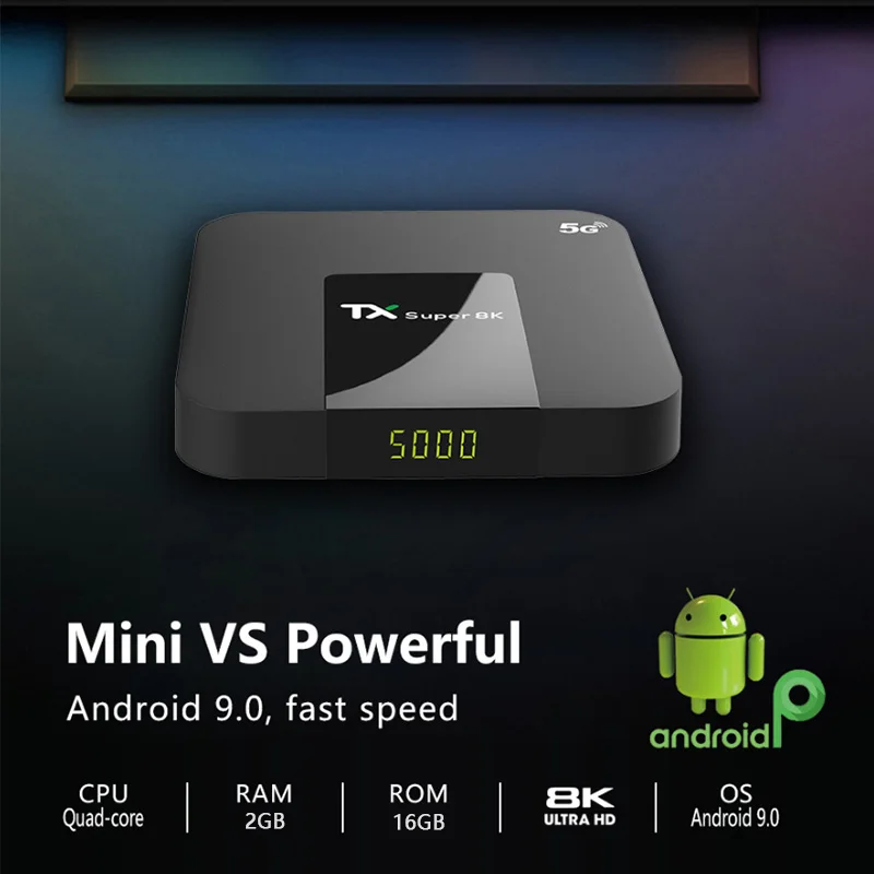 ТВ-приставка CLYTTE TX Super Digital Smart Android 9 с гигабитным Ethernet Wifi 16 Гб