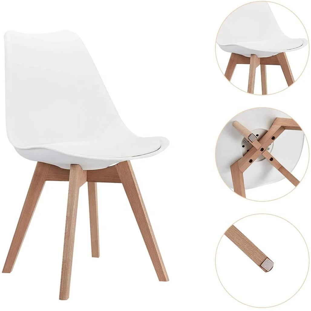  Modern plastic dining chairs and table