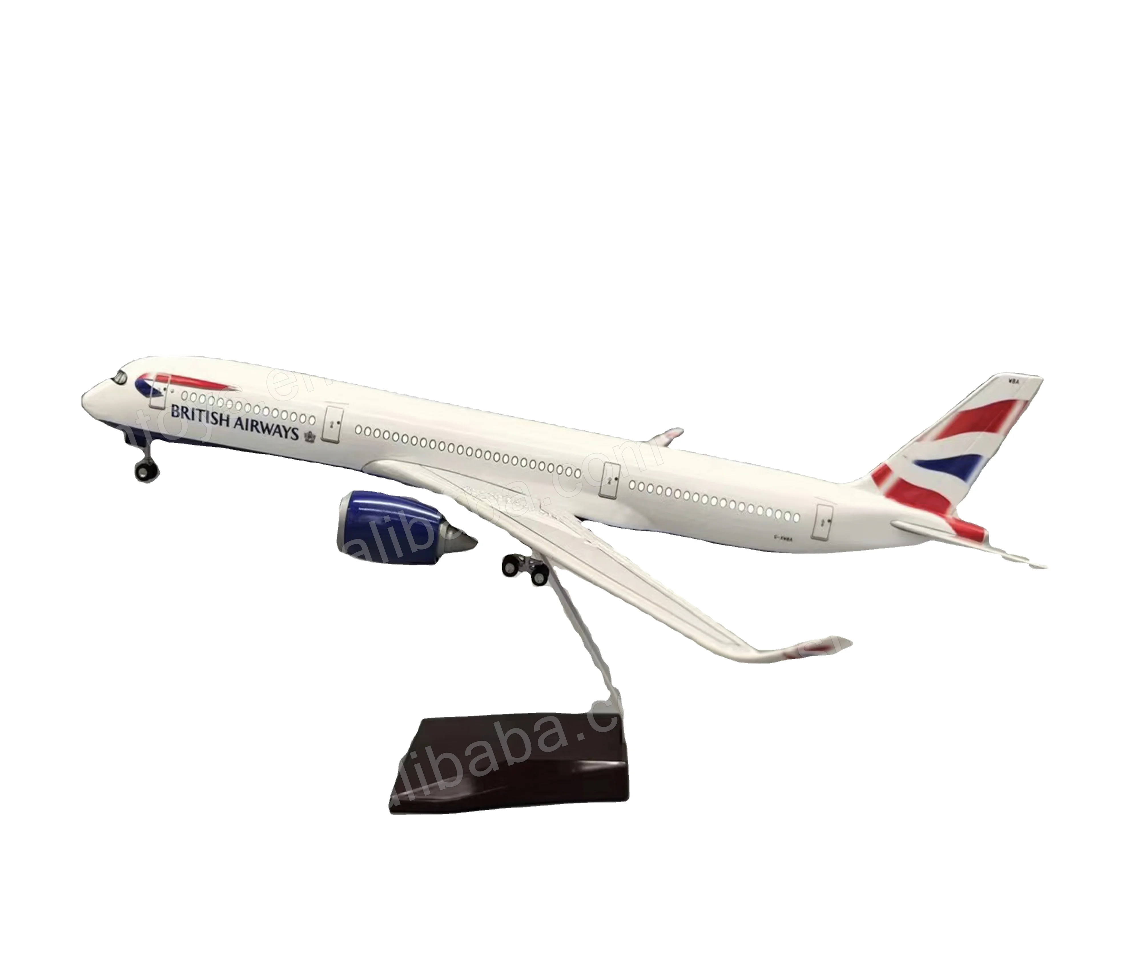Hot sale 47CM A350 airplane model Novelty Gifts Scale 1:142 Resin British airways modle with LED lights