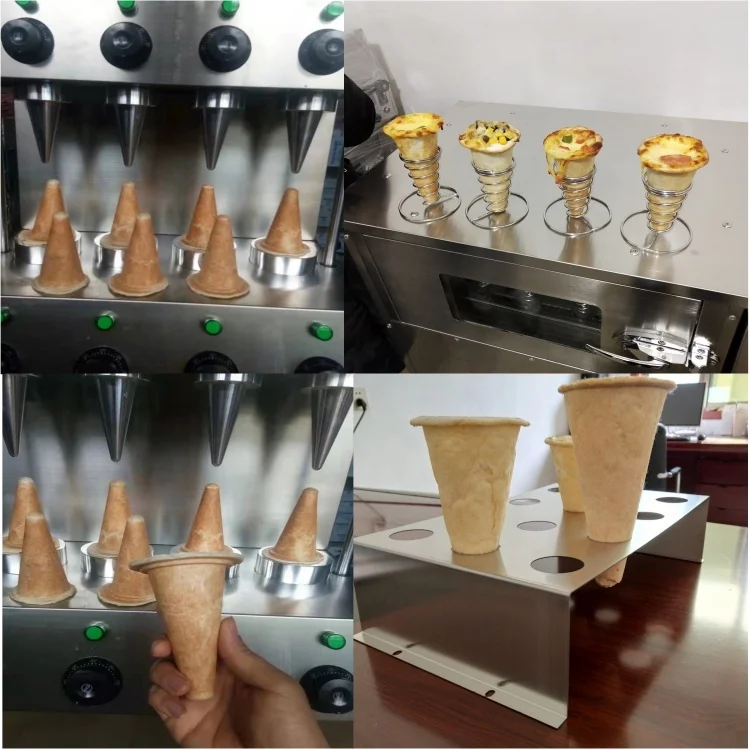 Electric pizza cone oven maker Warmer Showcase pizza cone packaging pizza cone machine With Production Line