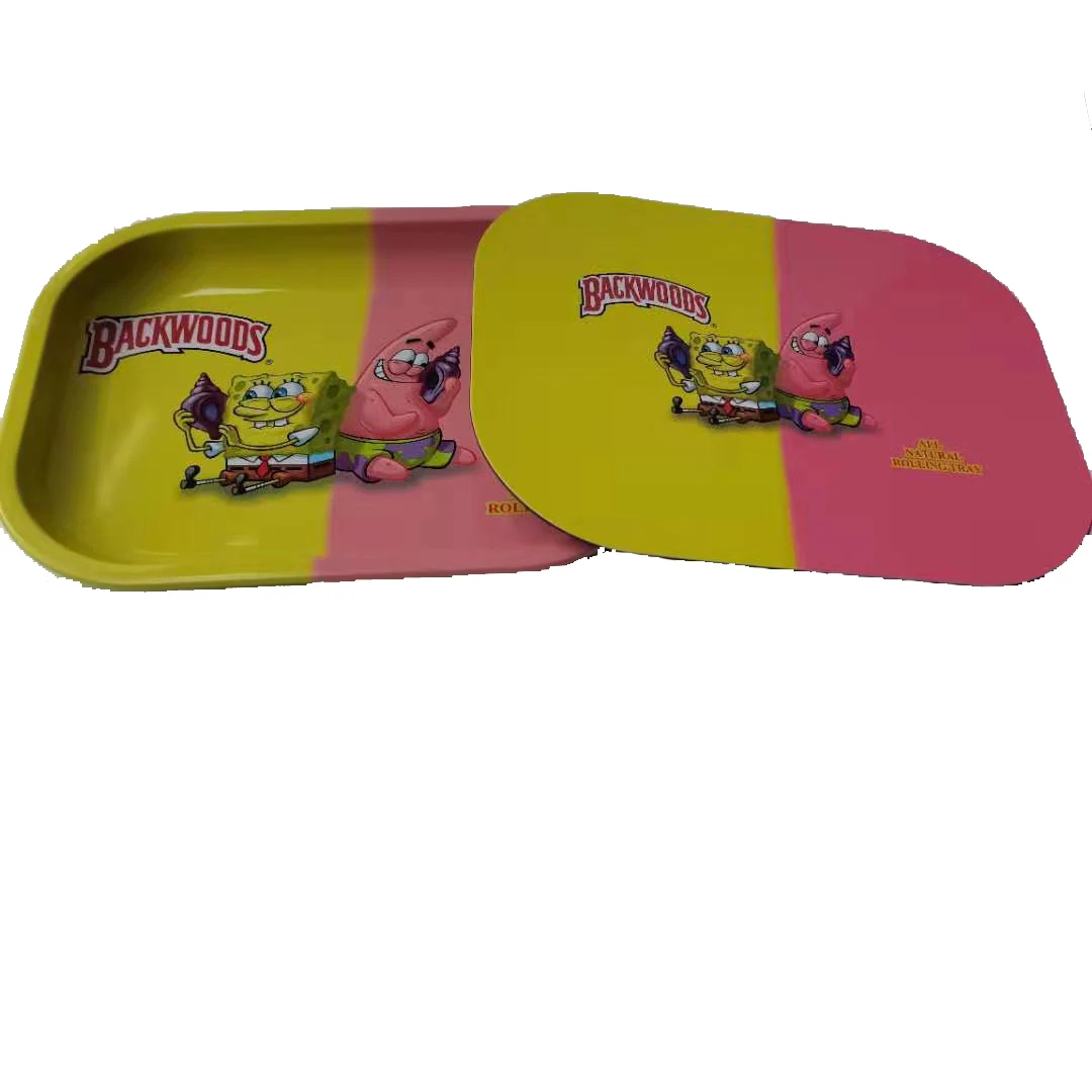 
OEM ODM Custom Printed Logo Rolling Tray Tinplate Herb Trays Weed Rolling Tray 