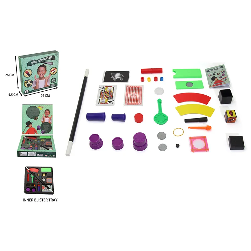 Magic disappearing 60 tricks Game play set coin paddle Promotion magic toys for Kids Magic Tricks