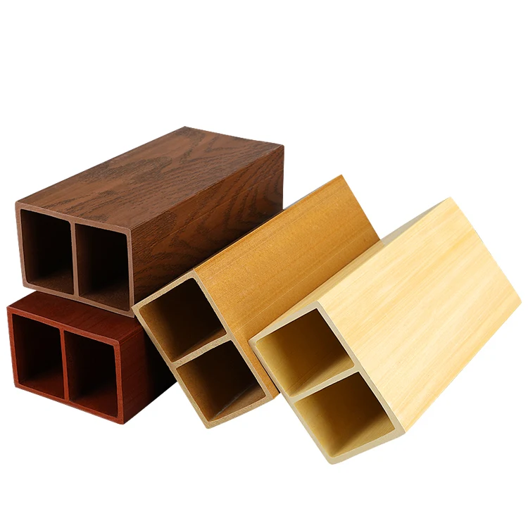 High Quality Eco-Friendly Indoor And Outdoor Hollow Wood Timber Plastic Composite Square Tube
