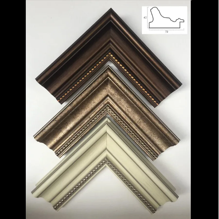 Wholesales multi style European Decorative Colorful Painting Patina Antique Canvas Art Photo Picture Frame PS Moulding