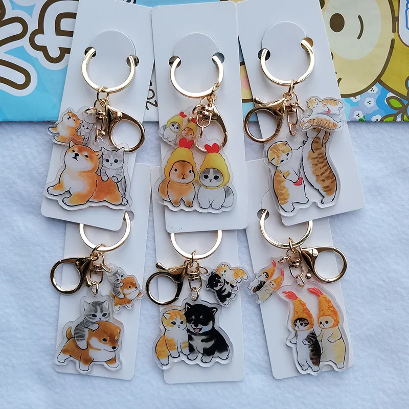 Wholesale Cartoon Pet Key chain Anime Acrylic Keychain Charm Pendant
