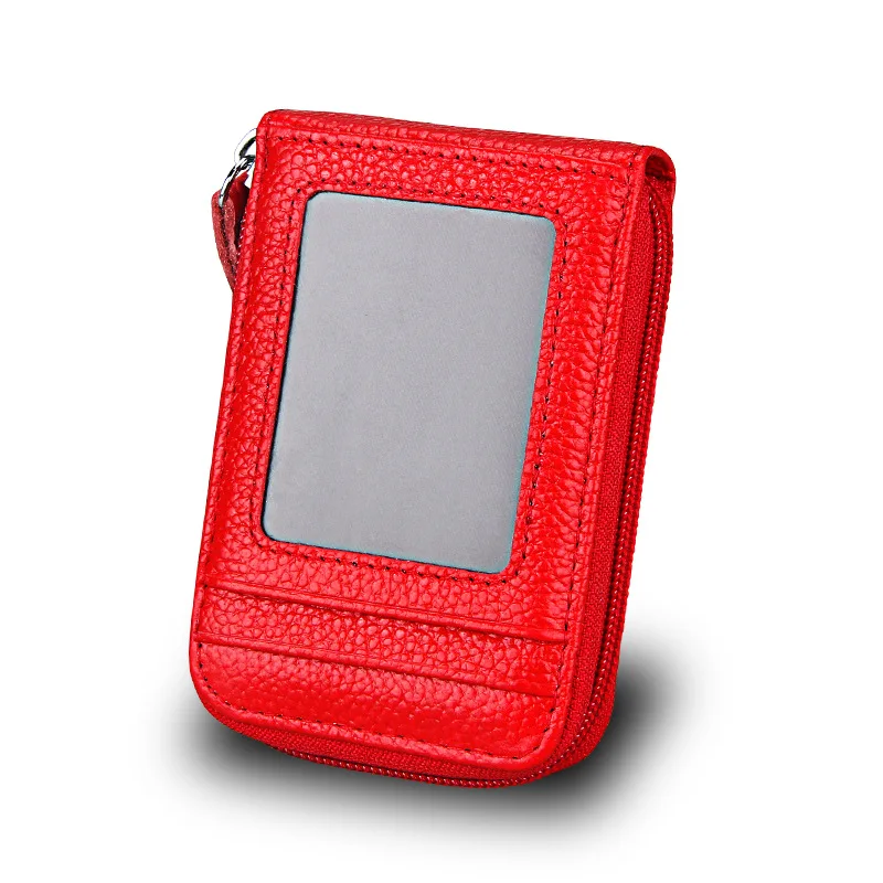 Factory Premium Short Zipper Wallet Retro Genuine Leather Coin Purse Multi Function Card Holder Wallet For Unisex