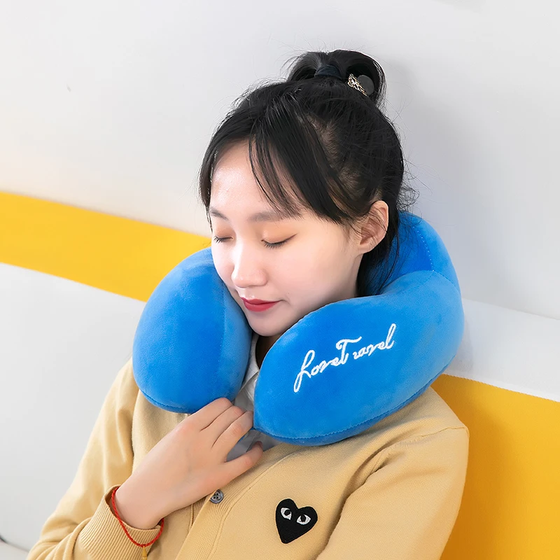 AIFEI TOY Wholesale cartoon U-shaped pillows nap driving neck protection creative and portable double hump travel plane pillows