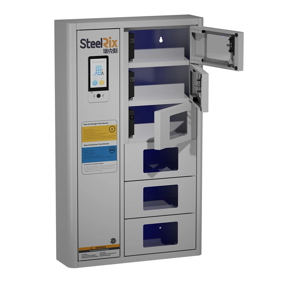 12 Door Metal Cellphone Charger Station Display Mobile Phone Storage Charging Steel Cabinet Locker