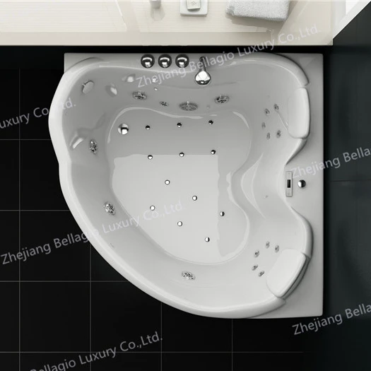 Hot sale corner hydro bath tub jetted bathtubs
