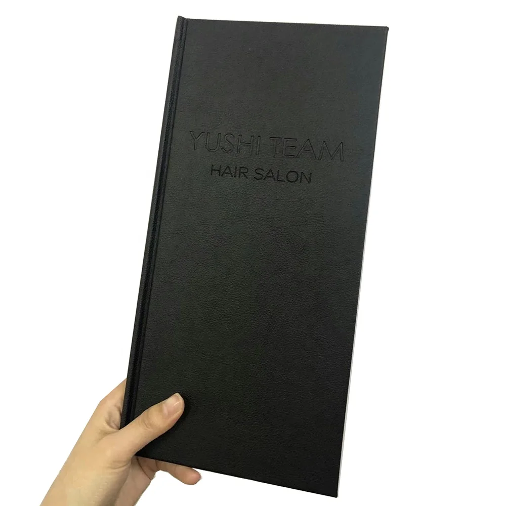 Hotel Beauty business Catalog booklet Leather A4 Display Menu Folder Nails salon Menus