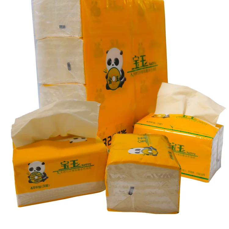 Custom Logo Natural Organic Bamboo Facial Tissues Soft Packaging Household Product