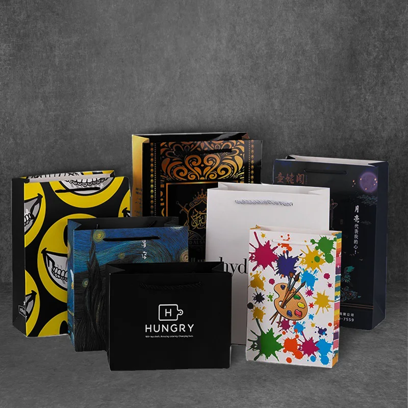 Custom Logo Tote Luxury Paper Bag Shopping Gift Bags For Retail Jewelry Clothing Business