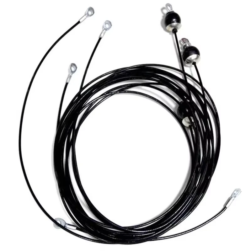 Fitness Equipment Accessories Nylon PU Coated Galvanized Steel Wire Rope Fitness Cable Pulley cable Set For Smith machine