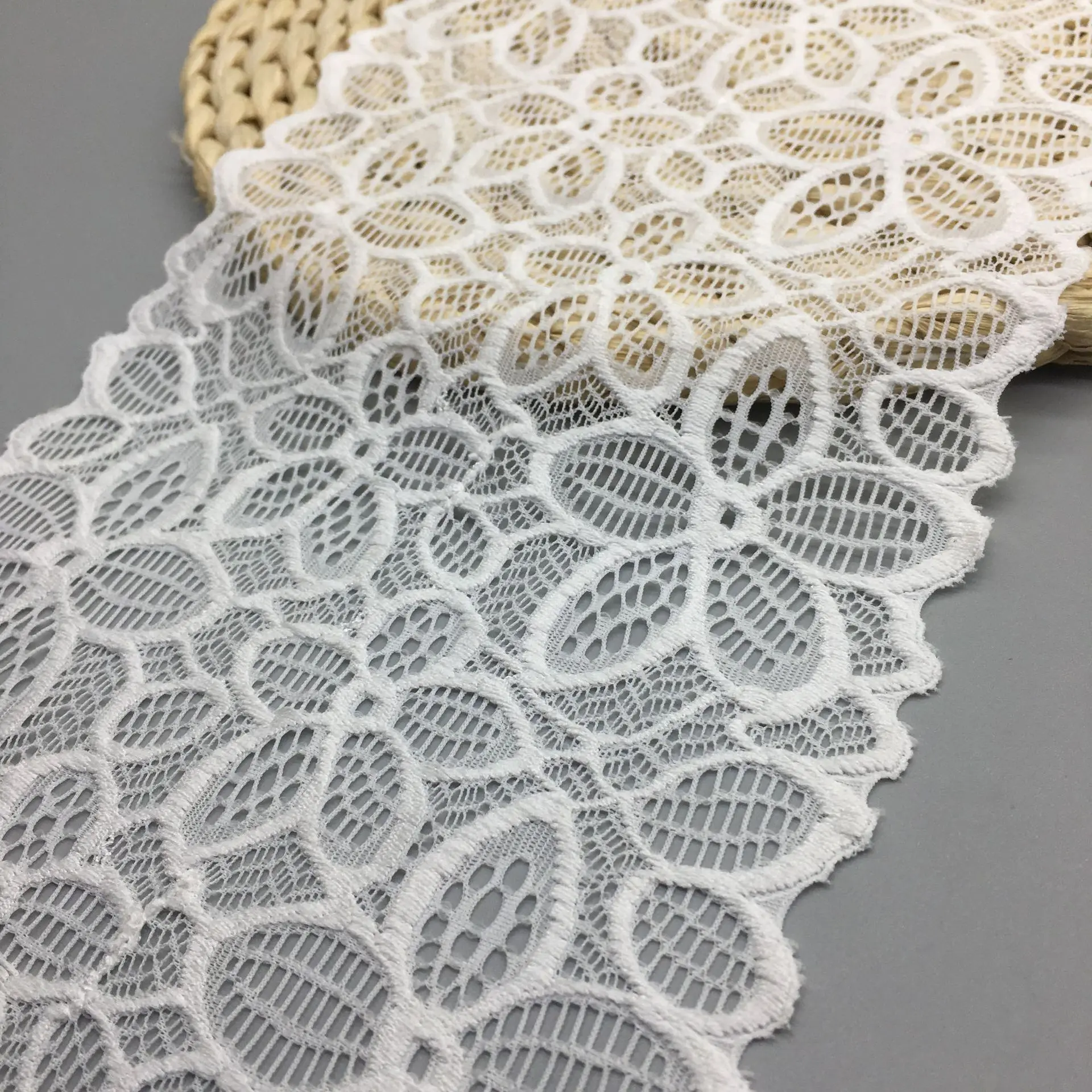 2023 Hot sale Nylon lace 18cm elastic lace bra underwear skirt  case scarf accessories lace