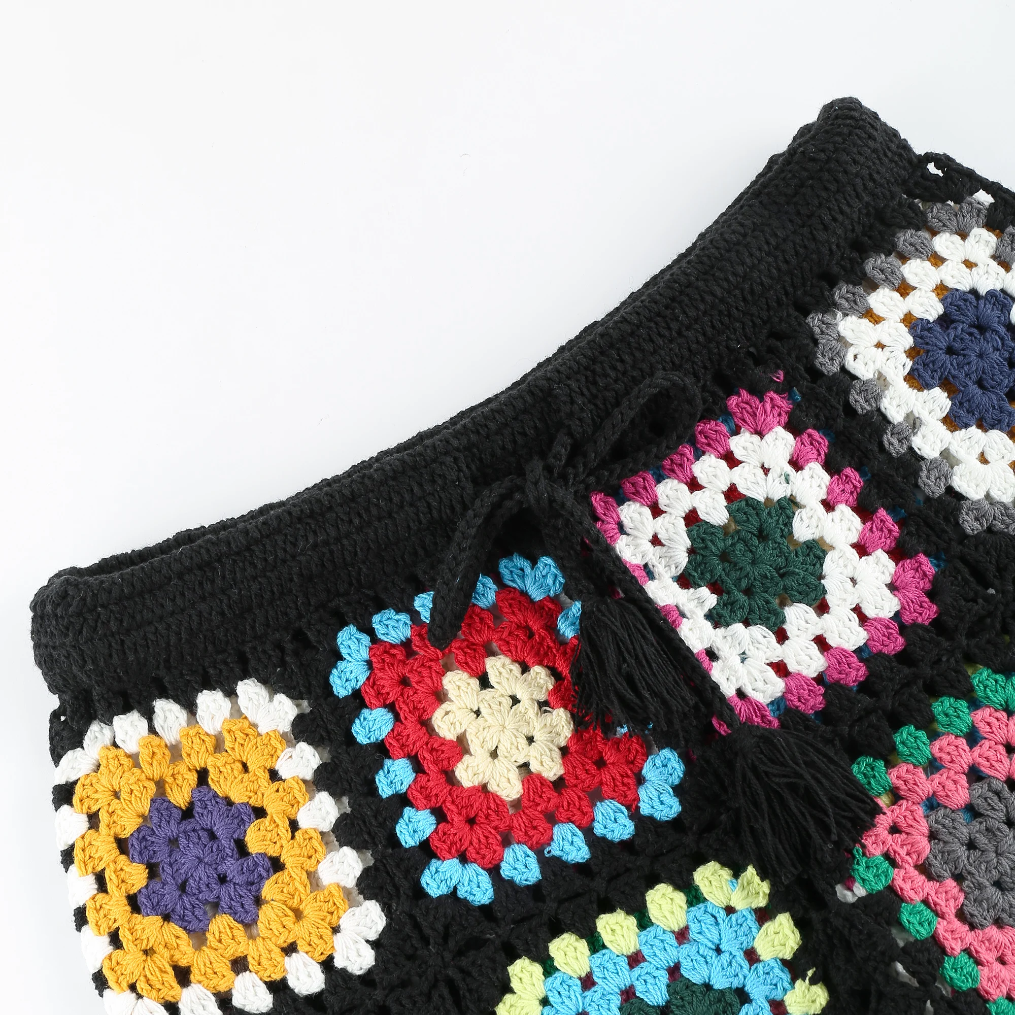 Ladies Crochet Wide Leg Pants Womens Knit Sweater Customize Trousers Knitted Clothes Multicolor Loose Mid Waist High Street