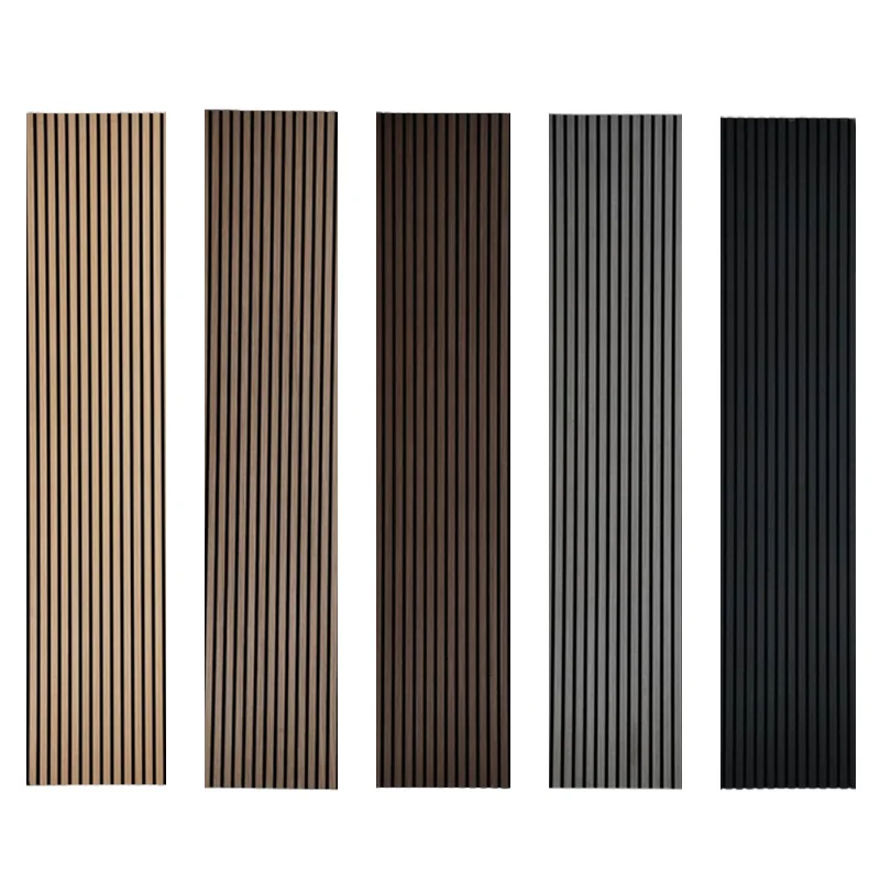 Forest Wood Slat Wall Sound Flame Retardant Heat Insulation Interior Acoustic Panels