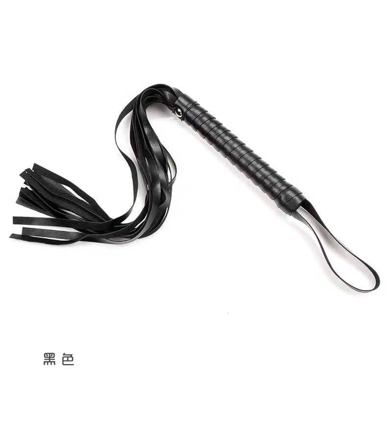 Sexual Flirt Tools Sex Whips Bondage Toy for Adults Sex Black Leather Flogger BDSM Fetish Whip
