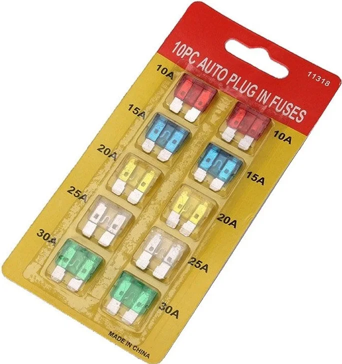 Auto Standard blade fuse Car fuse blister packing with extractor