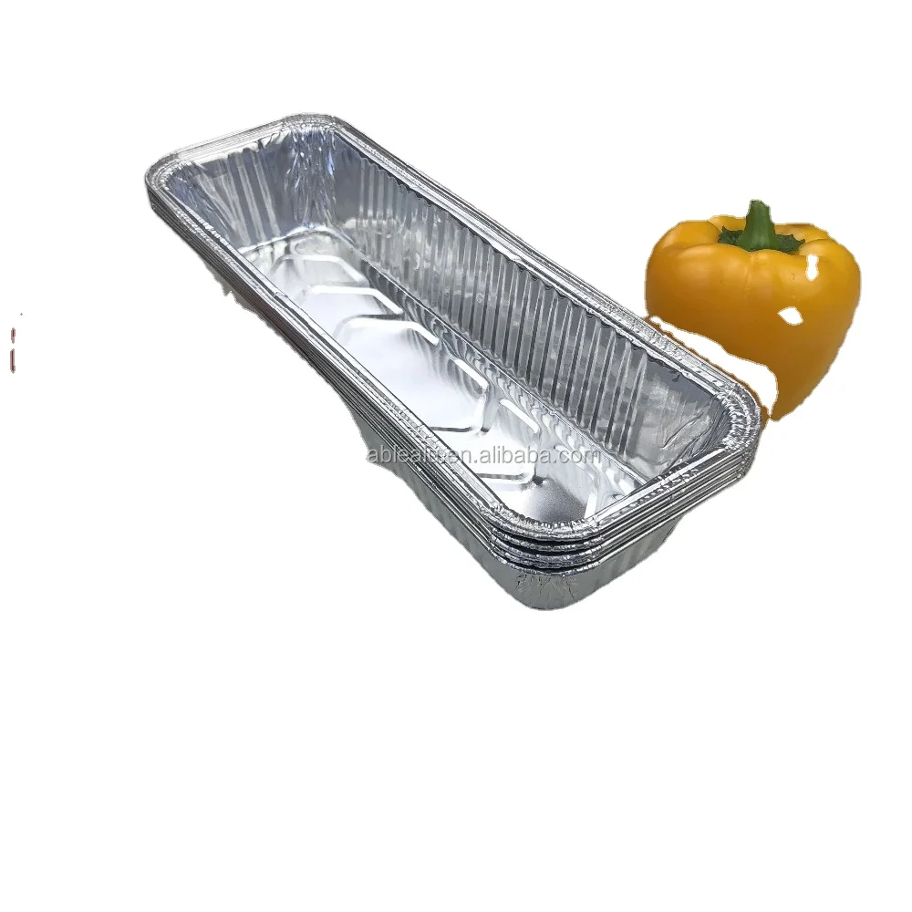 Профессиональное производство, 310*103*53 мм, 1000 мл, прямоугольный одноразовый пищевой контейнер для фаст-фуда из алюминиевой фольги/противни для булочек, лотки для барбекю