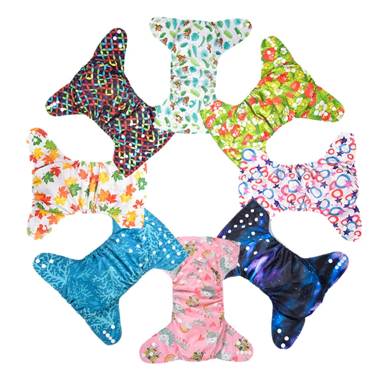 EASYMOM Wholesale Ecological  Washable Reusable Adjustable Baby Pocket Cloth Diapers Nappies