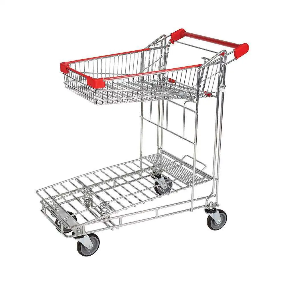 Flat Trolley Folded Cart Foldable Hand Platform Cart Movable Trolley Industrial Trolley Push Cart