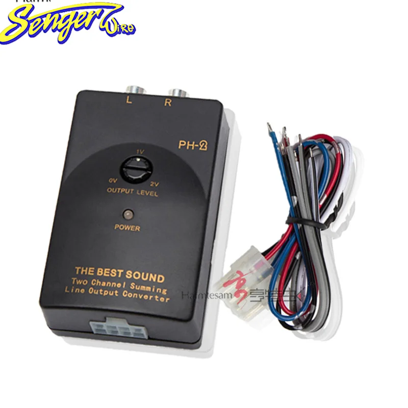 High QualityAudio Converter Add-on Adapter Level Speaker Signal To Low Rca 12v car rca audio converter high to low