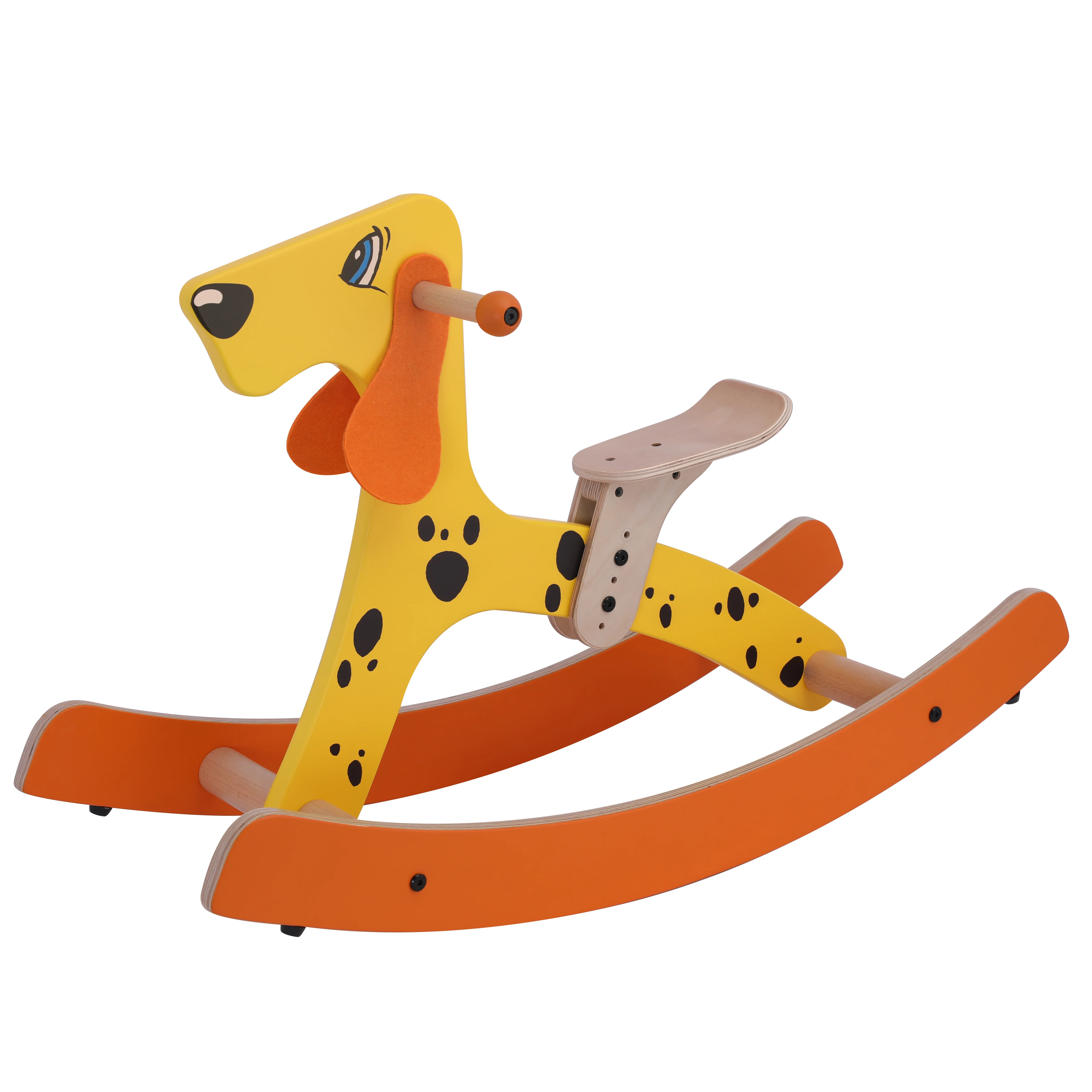 Custom Logo Wooden Rocking Horse For Sale 2 Years Old Kids Wooden Rocking Horse