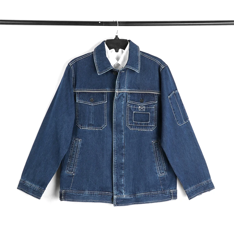 Wholesale Tianman Generous abrasion resistance jeans work clothes cowboy uniform Denim workwear Jacket