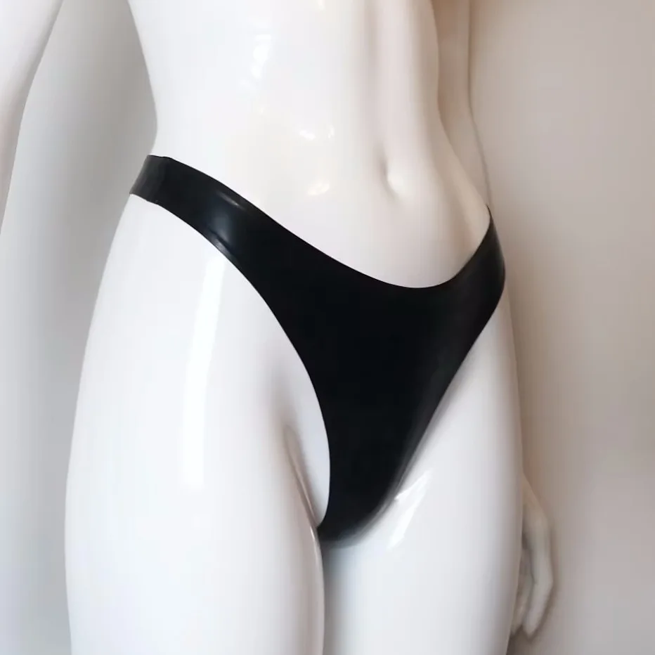 100%Latex Rubber Gummi fashion Blue briefs with Crotch zipper Size XS~XXL