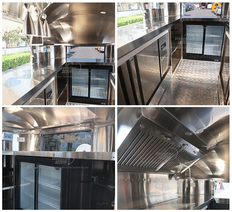 WEBETTER Imbisswagen Foodtruck Remorque Alimentaire Airstream Mobile Food Truck Trailer With Full Kitchen For Sale Europe