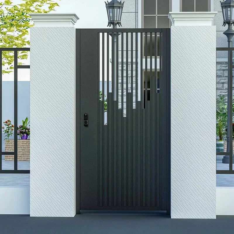 Modern latest main gate designs Aluminum Alloy fencing trellis gates Courtyard Customized Factory