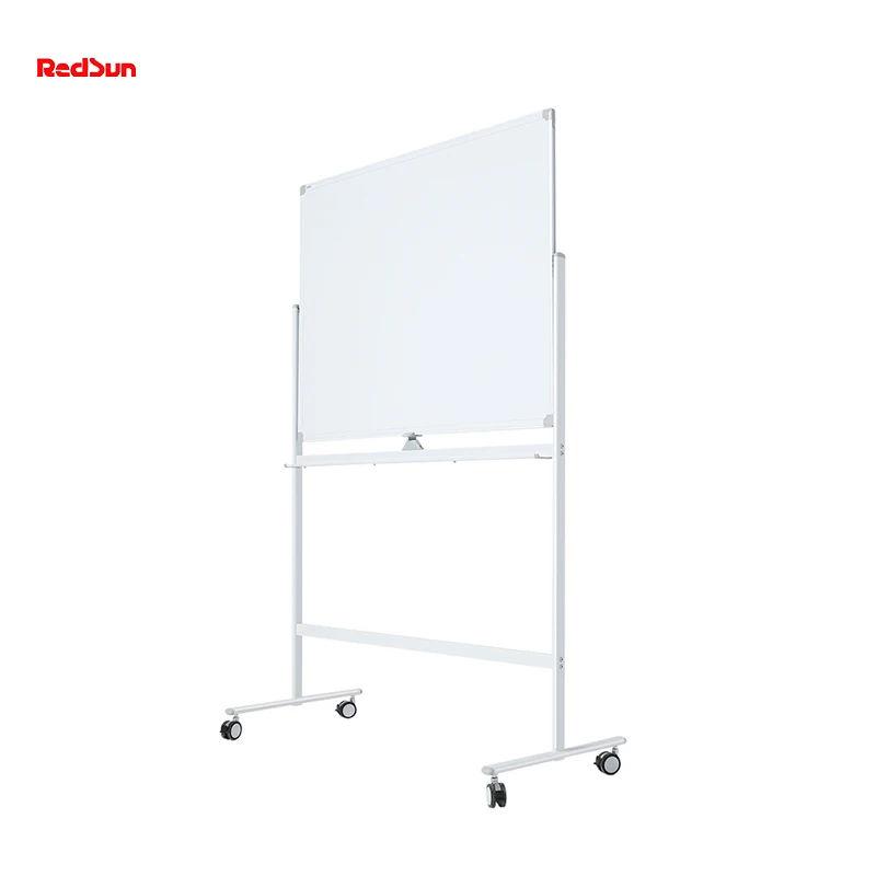 72 x 40 Double Sided Rolling Whiteboard, Mobile Whiteboard Magnetic White Board Stand board whiteboard with castor