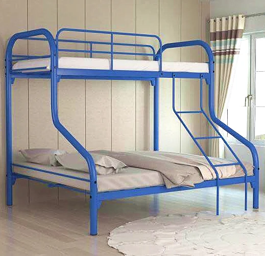 2 layer king size iron metal double loft apartment steel bunk beds frame