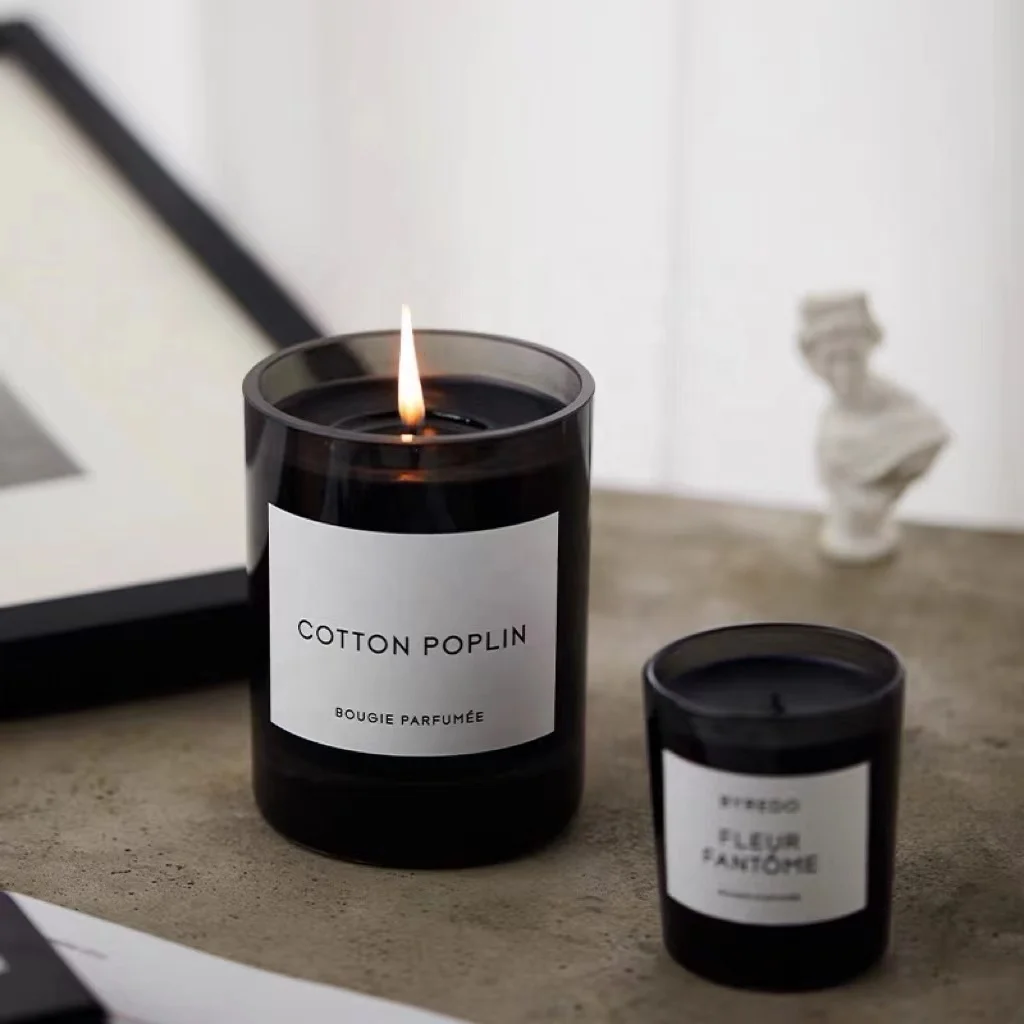 High Quality 12Oz 16Oz Glossy White Empty Glass Candle Vessels Jar Custom Label And Logo Candle Container With Box